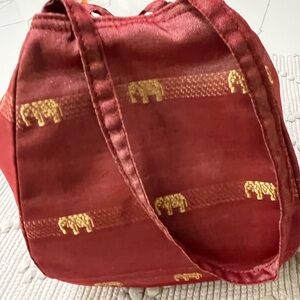 Elegant Red and Gold Women's Bag